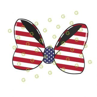 American Flag SVG, USA Flag Bow, Bow Tie SVG, Fourth of July SVG
