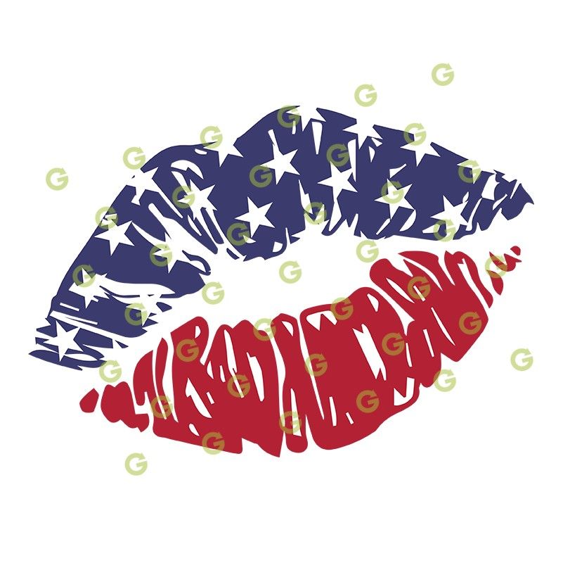 Download American Kiss Lips Svg For Cricuit Silhouette And Crafts
