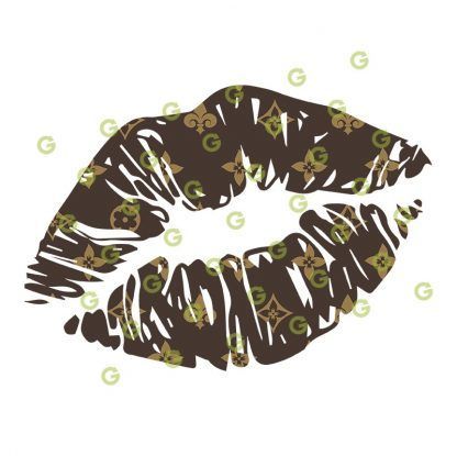 Brown Fashion Lips SVG, Kiss Lips SVG, Kissing Lips SVG, Lips SVG, Sexy Lips SVG, Designer Lips SVG, Sublimation Lips SVG