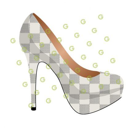 White Checker Pattern, Fashion Shoe SVG, High Heel Shoe SVG, Fashion Stiletto SVG, Designer Shoe SVG, Fashion Sublimation SVG