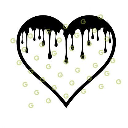 Dripping Heart SVG, Drip Heart SVG, Love Heart SVG, Valentines Heart SVG,Valentines Day SVG, SVG Cut File