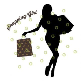 Fashion Shopping Girl SVG