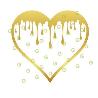 Gold Pattern SVG, Dripping Heart SVG, Gold Heart SVG, Valentines Heart SVG, Sublimation Heart SVG, Valentines Day SVG