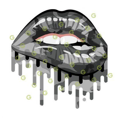 Grey Camo Drip Lips SVG, Dripping Lips SVG, Biting Lips SVG, Sexy Lips SVG, Sublimation Lips SVG, Lips SVG, Makeup Lips SVG, Kissing Lips SVG, Kiss Lips SVG