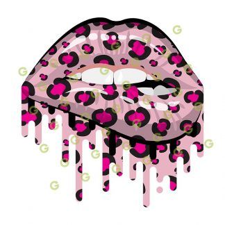 Pink Leopard Drip Lips SVG, Dripping Lips SVG, Biting Lips SVG, Sexy Lips SVG, Sublimation Lips SVG, Lips SVG, Makeup Lips SVG, Kissing Lips SVG, Kiss Lips SVG