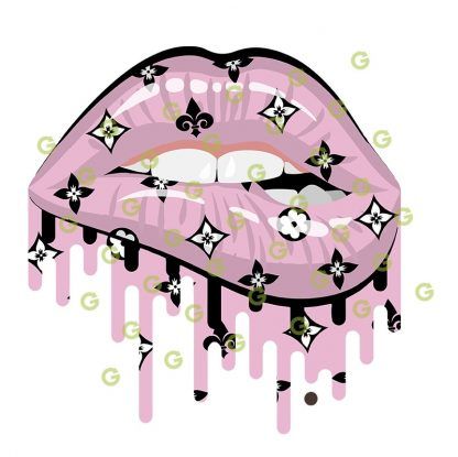 Pink and Black SVG, Fashion Drip Lips SVG, Dripping Lips SVG, Biting Lips SVG, Sexy Lips SVG, Sublimation Lips SVG, Lips SVG, Makeup Lips SVG, Kissing Lips SVG, Kiss Lips SVG