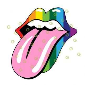 Rainbow Smile Lips SVG, Pride Lips SVG, Rainbow Pattern, Lips SVG, Kissing Lips SVG, Kiss Lips SVG, Smile SVG