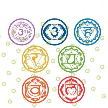 7 Chakra Symbols, SVG Bundle, Spiritual Symbols SVG, Yoga Symbols SVG, Yoga Wall Art, Spiritual Wall Art, Meditation Wall Art, SVG Cut File