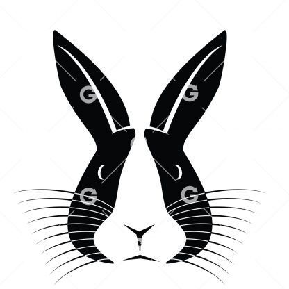 Easter Bunny Rabbit Face SVG