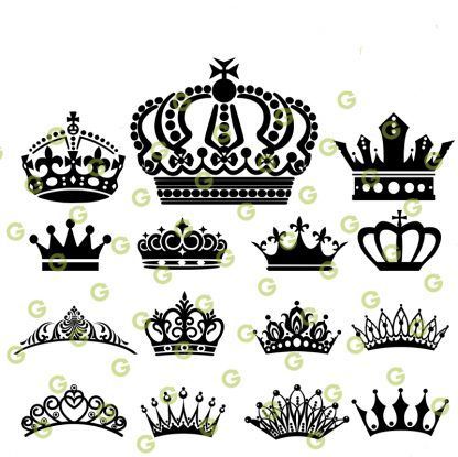 Crown SVG Bundle, Kings Crown SVG, Queens Crown SVG, Princess Crown SVG, Tiara Crown SVG, SVG Cut File