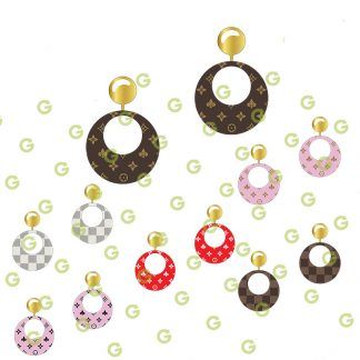 Fashion Earring SVG, SVG Bundle, Gold Earrings SVG, Pink Earrings SVG, Brown Earrings SVG, White Earrings, Pink and Black Earrings SVG, Sublimation Earrings