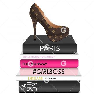 Fashion Books With Fashion Pattern Shoe SVG