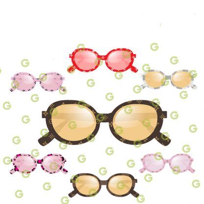 Fashion Sunglasses SVG, SVG Bundle, Pink Sunglasses SVG, Brown Sunglasses, Designer Sunglasses Pink Leopard Glasses