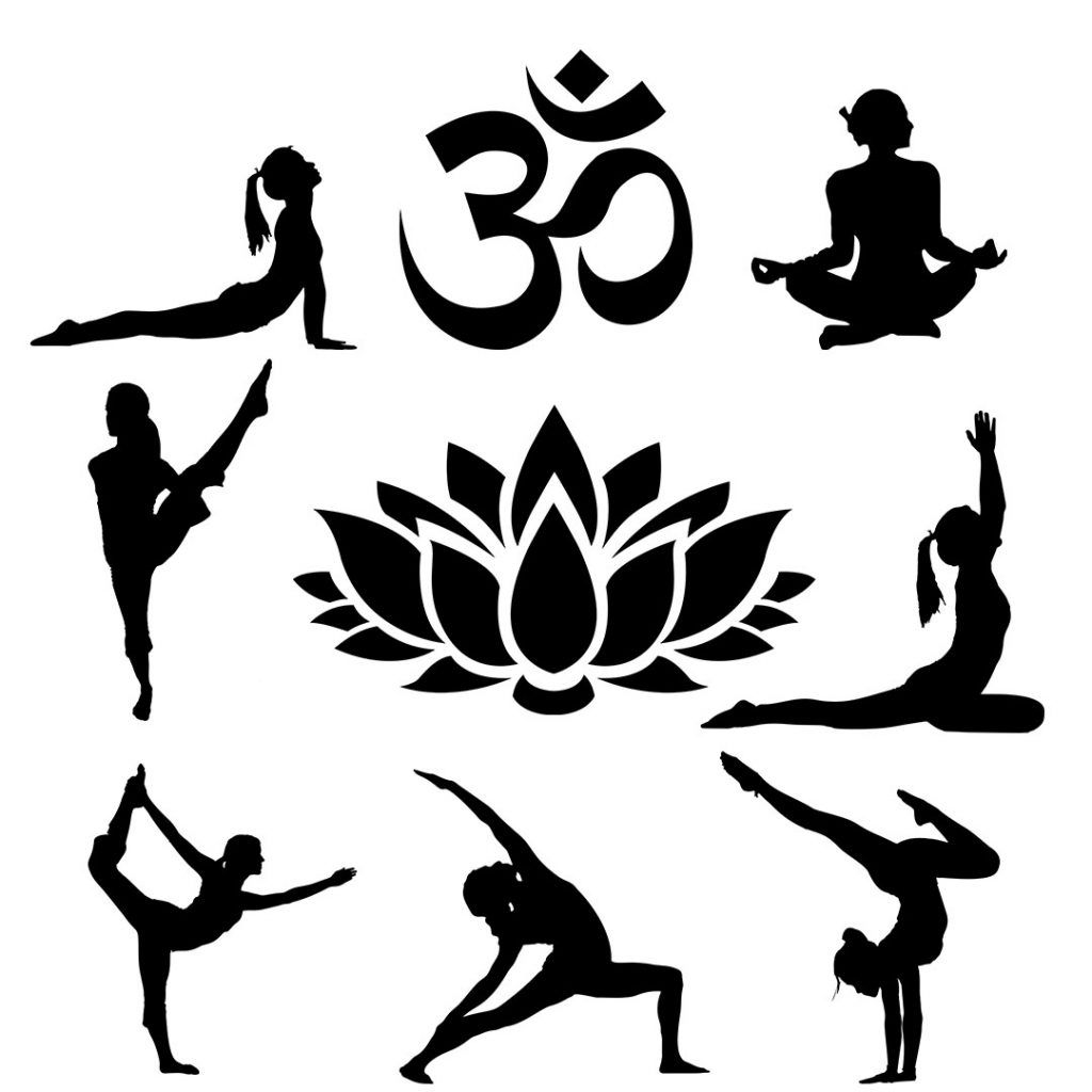 Set of yoga poses. Vector illustration isolated on a white background.  22534255 Vector Art at Vecteezy