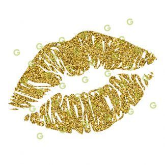 Gold Glitter SVG, Kiss Lips SVG, Lips SVG, Sexy Lips SVG, Sublimation Lips SVG, Kissing Mouth SVG