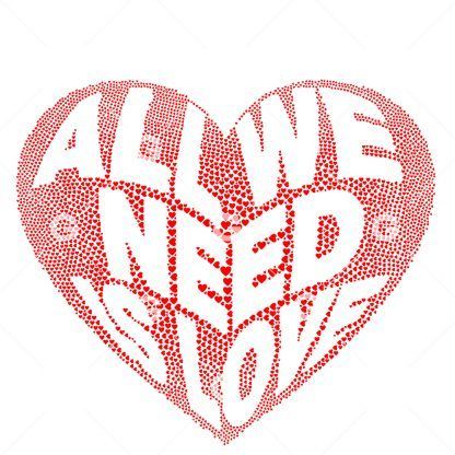 All We Need Is Love Heart SVG