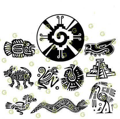 Aztec SVG Bundle, Aztec Bird SVG, Aztec Snake SVG, Aztec Chicken SVG, Aztec Pyramid SVG, Aztec Dog SVG, Aztec Wall Art, Aztec Symbols SVG