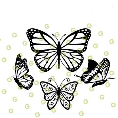 Butterfly SVG Bundle, Monarch Butterfly SVG, Flying Butterfly SVG, SVG Cut File