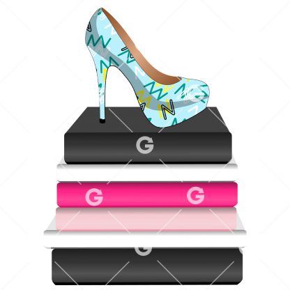 Fashion Books With Abstract Pattern Shoe Blank Books SVG