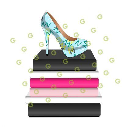 Fashion Blank Books With Abstract Shoe