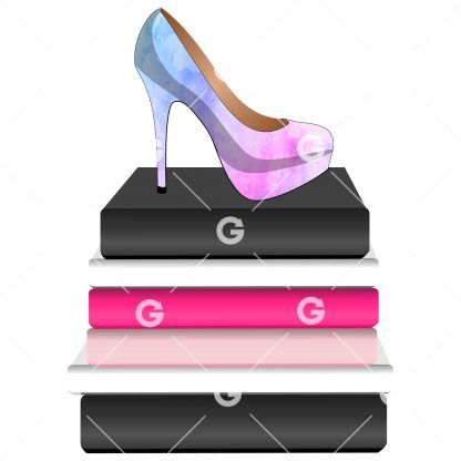 Fashion Books With Cotton Candy Shoe Blank Books SVG