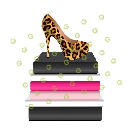 Fashion Blank Books With Leopard Shoe