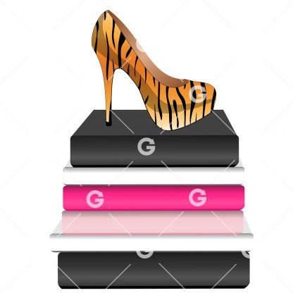 Fashion Books With Tiger Shoe Blank Books SVG