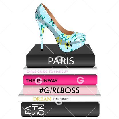 Fashion Books With Abstract Pattern Shoe SVG