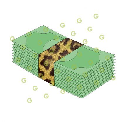 Fuzzy Leopard Pattern, Fashion Cash SVG, Money SVG, Money Sticker SVG, Money Decal, Designer SVG, Fashion SVG