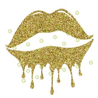 Gold Glitter, Dripping Lips SVG, Drip Lips SVG, Kiss Lips SVG, Lips Svg, Drip Design, Dripping Makeup, Sublimation Lips