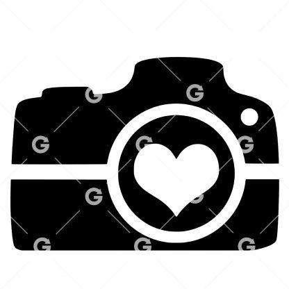 Love Camera with Heart SVG