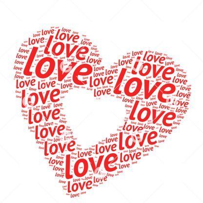 Love Word Heart Abstract SVG