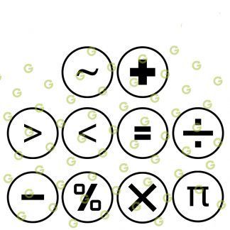 Math Symbols SVG Bundle, Plus Sign SVG, Equals Sign SVG, Percentage Sign SVG, Divide Sign SVG, Pie Sign Svg, Mathematic Symbols SVG