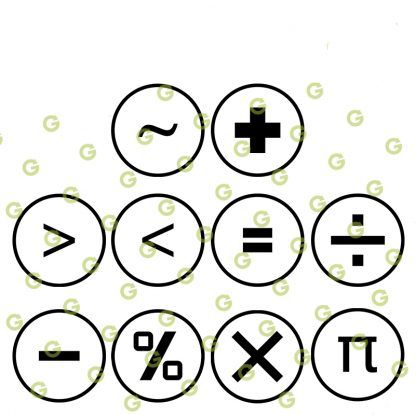 Math Symbols SVG Bundle, Plus Sign SVG, Equals Sign SVG, Percentage Sign SVG, Divide Sign SVG, Pie Sign Svg, Mathematic Symbols SVG