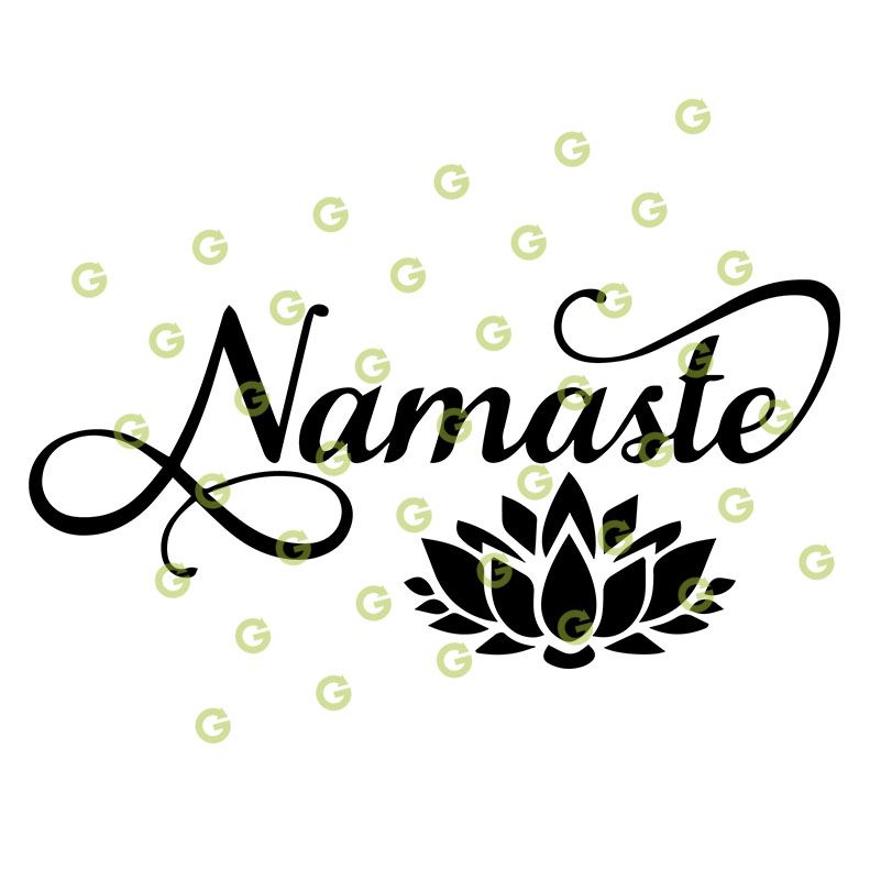 Namaste Lotus Script SVG | SVGed