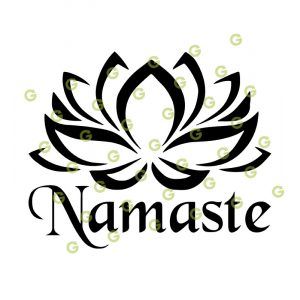 Namaste Lotus Word SVG | SVGed
