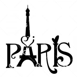 Paris Heart Tower SVG