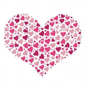 Pink Heart With Hearts SVG
