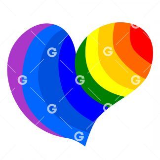 Pride Rainbow Heart SVG