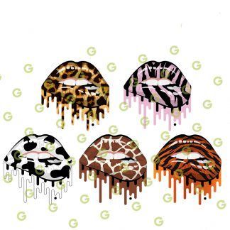 Drip Lips SVG Bundle, Animal Pattern, Dripping Lips Svg, Biting Lips Svg, Lips Svg, Zebra Lips Svg, Leopard Lips Svg, Tiger Lips Svg