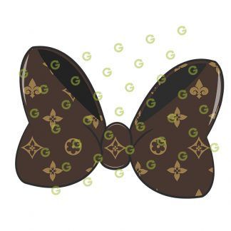 Hair Bow SVG, Fashion Pattern, Brown Bow, Fashion Hair Bow, Designer Hair Bow, Bow Sticker Svg, Sublimation Bow, Print and Cut Bow, Bow Svg