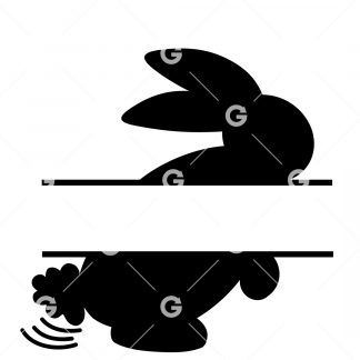 Easter Bunny Blank Monogram SVG