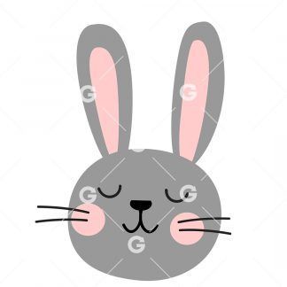 Easter Bunny Face SVG