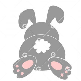 Easter Bunny Laying Down SVG