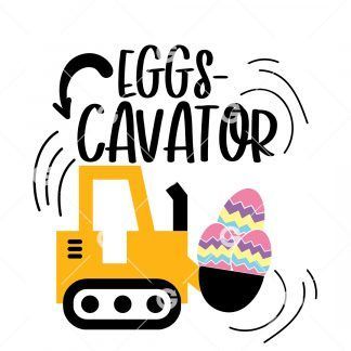 Easter Eggs Cavator SVG
