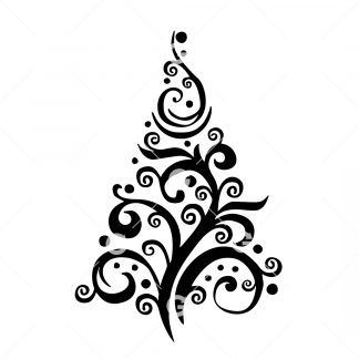 Fancy Christmas Tree SVG