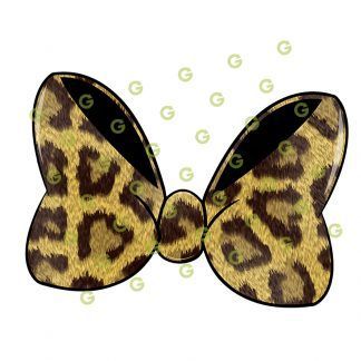 Hair Bow SVG, Leopard Pattern, Leopard Bow, Fuzzy Bow, Fashion Hair Bow, Designer Hair Bow, Bow Sticker Svg, Sublimation Bow, Print and Cut Bow, Bow Svg