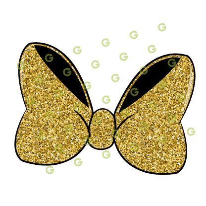 Hair Bow SVG, Gold Glitter, Gold Bow, Fashion Hair Bow, Designer Hair Bow, Bow Sticker Svg, Sublimation Bow, Print and Cut Bow, Bow Svg