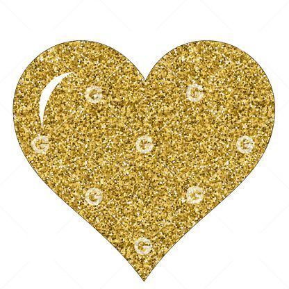Gold Glitter Love Heart SVG