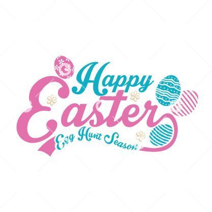 Happy Easter With Eggs SVG
